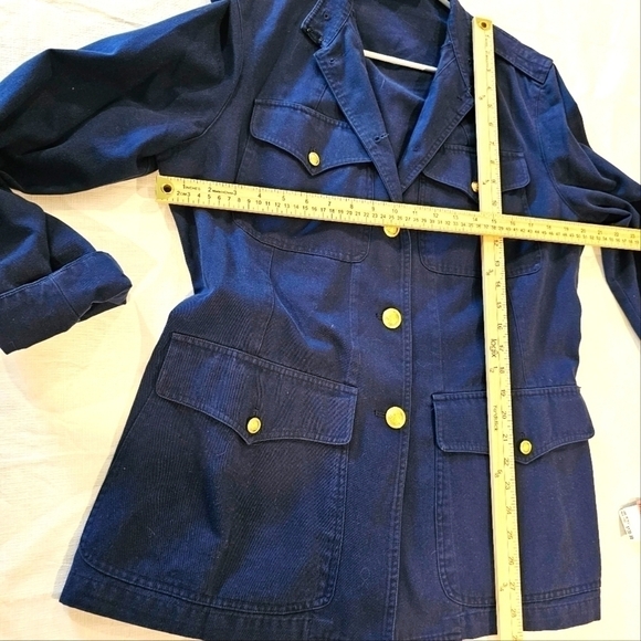 Nwt Ralph Lauren nautical cotton navy blue blazer Jacket sz 14 M L - Picture 5 of 13
